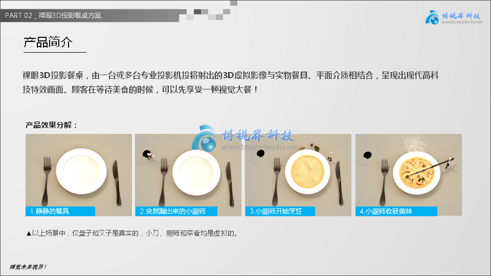 裸眼3D投影餐桌,讓創意飛一會兒-博視界科技